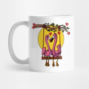 Flamingo Bird Couple Mug